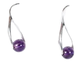 Devarati Angela Sammon - Amethyst 2-Sided Comfortable Earings