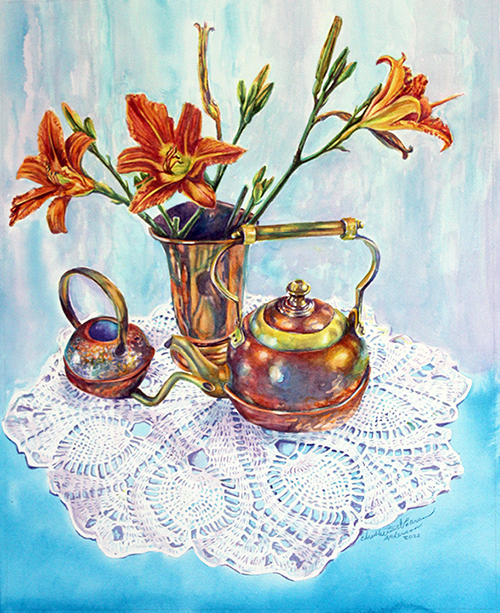 Christie Best Pearson Anderson - Copper Tigers Turquoise and Pineapples