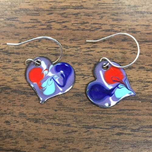 Gwendlyn Goulet - Copper Enamel Earrings