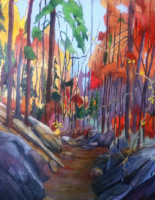 Karen Rodgers - Rocky Trail - 24x24
