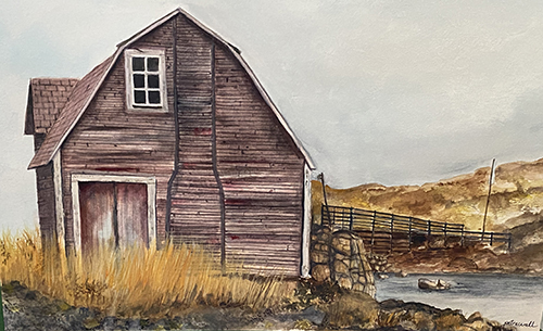 Petra Wall - Coastal Barn and Grasses